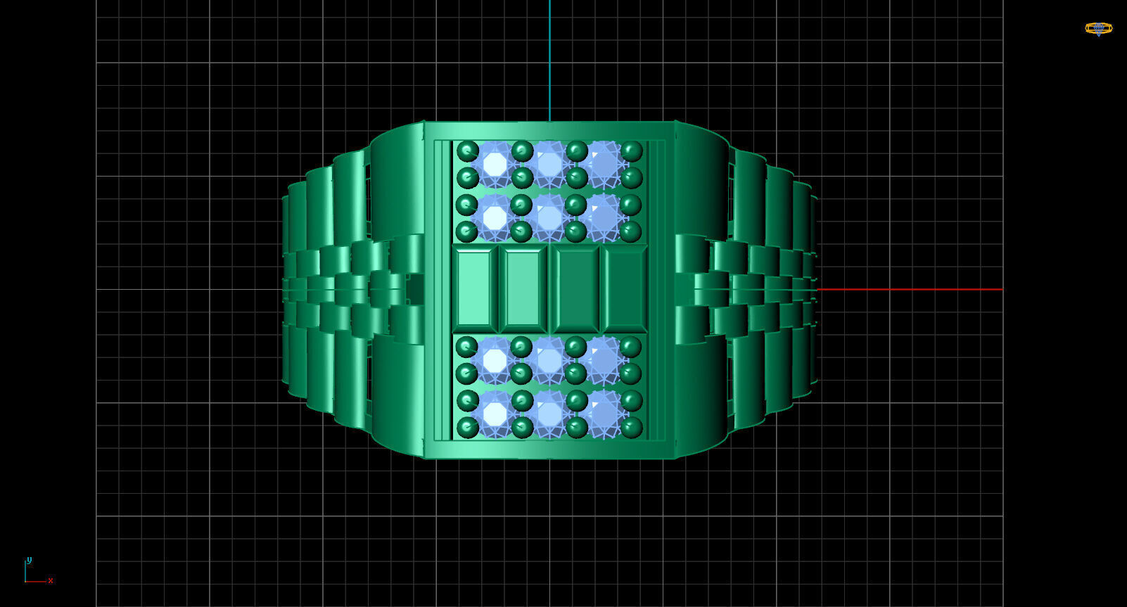 Print Ready STL 3DM Gents Rings Diamond Men Ring 3D print model_5