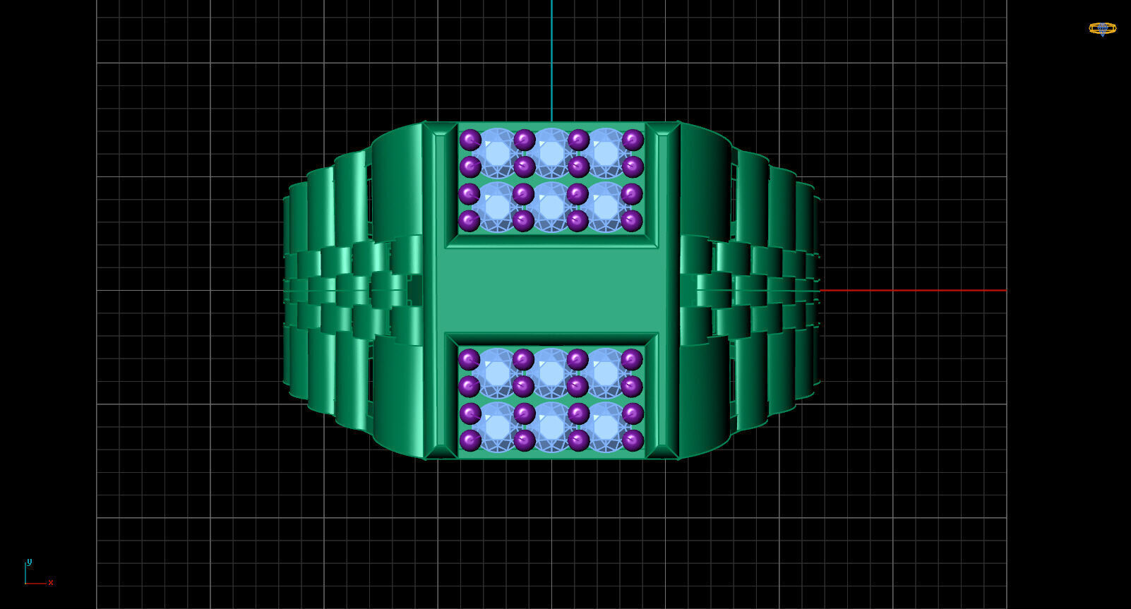 Print Ready STL 3DM Gents Rings Diamond Men Ring 3D print model_5