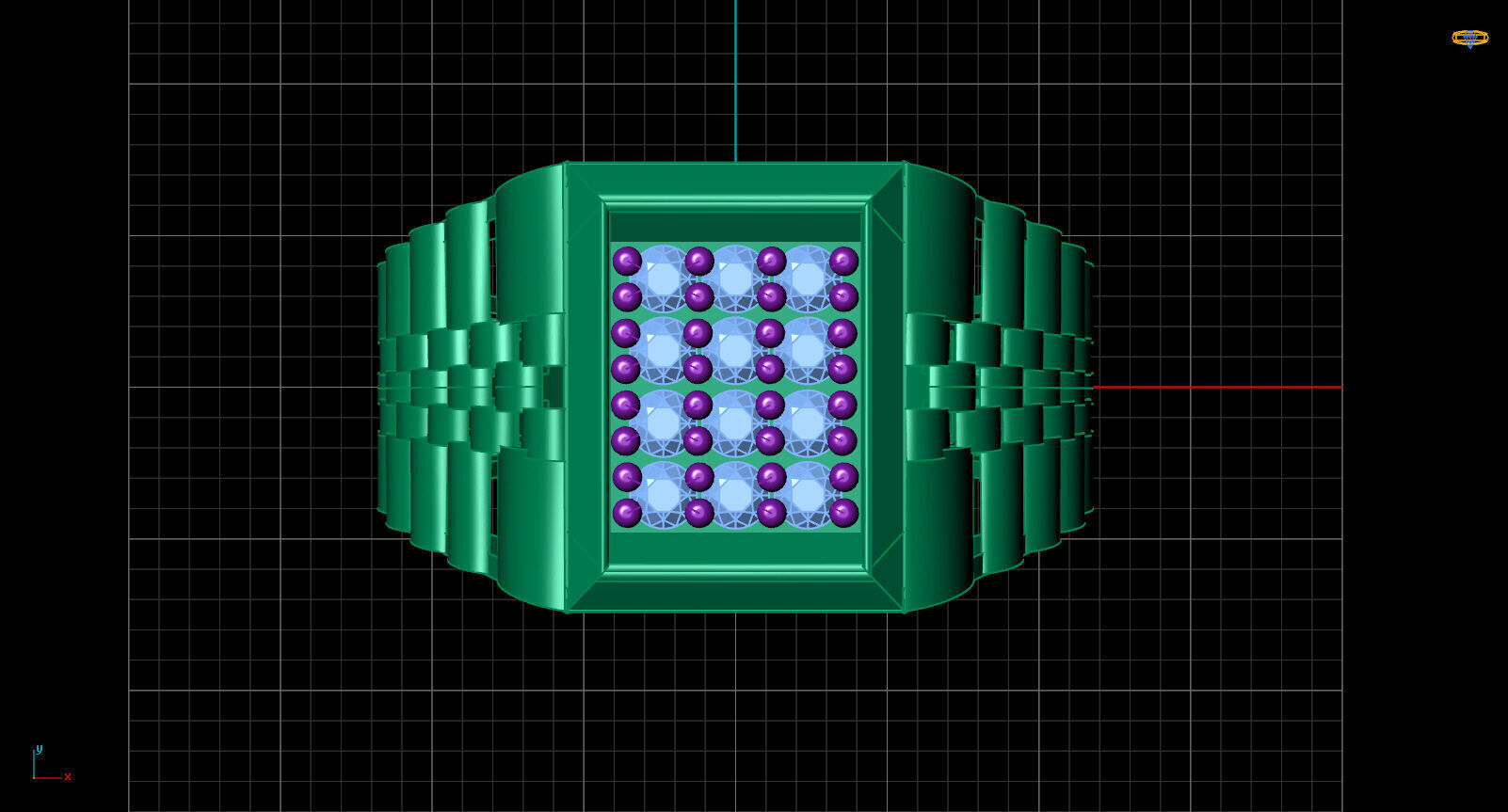 Print Ready STL 3DM  Gents Rings Diamond Men Ring  3D print model_5