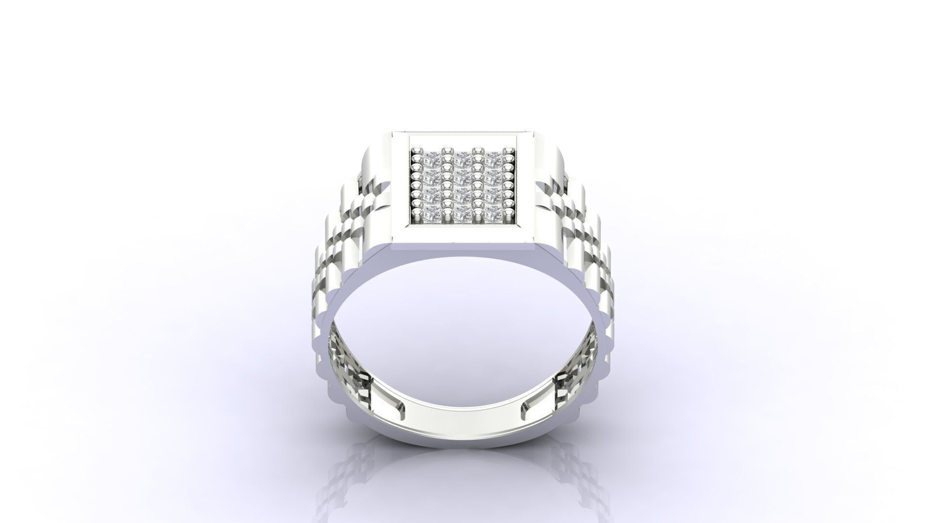 Print Ready STL 3DM  Gents Rings Diamond Men Ring  3D print model_1
