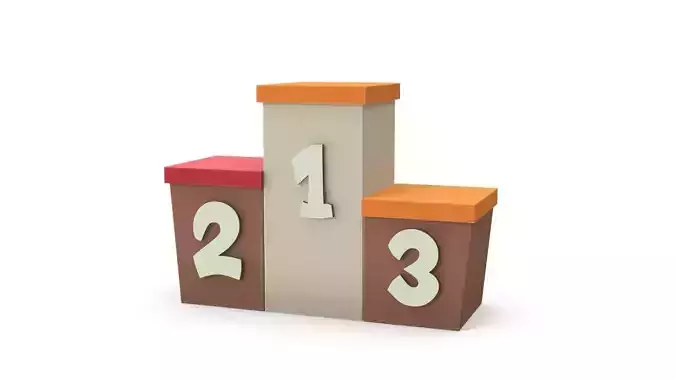 Cartoon award podium