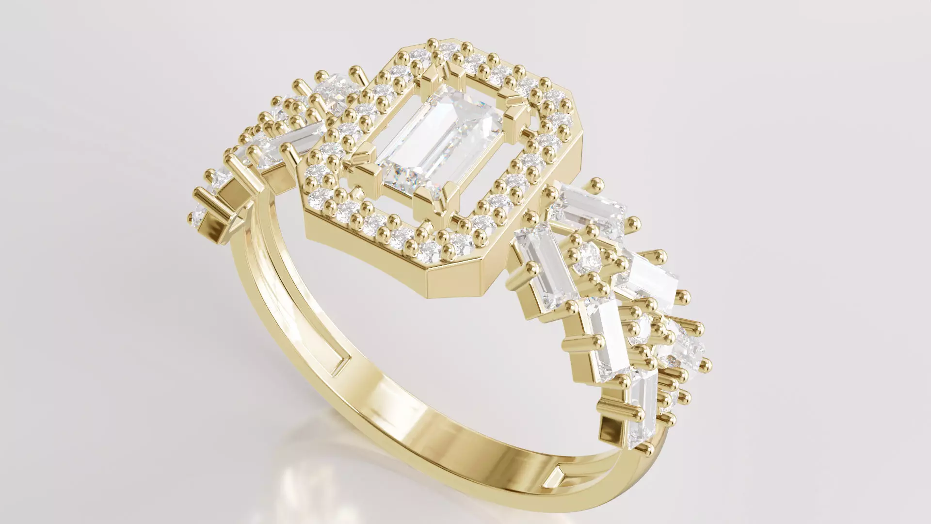 Jewelry Diamond Ring Model RG59 Free 3D print model