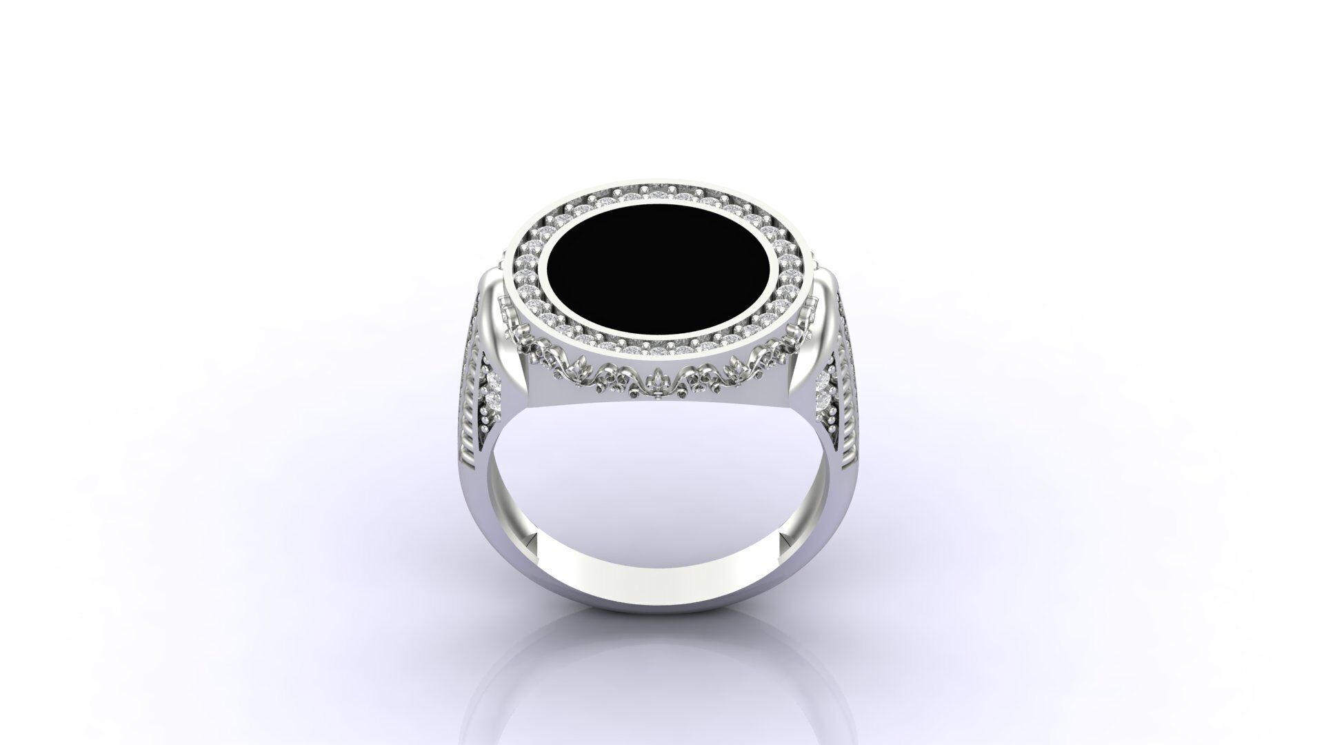 Print Ready STL 3DM Gents Rings Diamond Men Ring 3D print model_1
