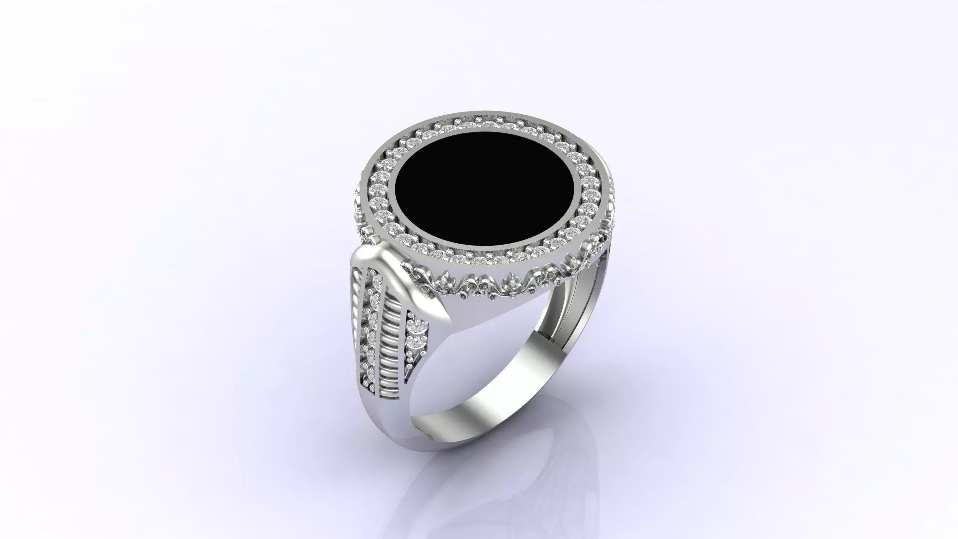 Print Ready STL 3DM Gents Rings Diamond Men Ring 3D print model_0