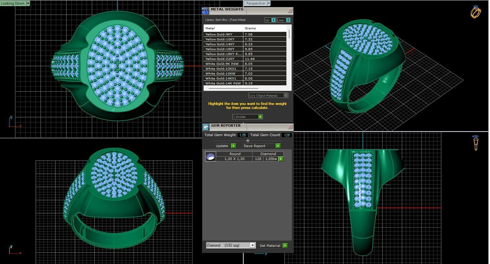 Print Ready STL 3DM Gents Rings Diamond Men Ring 3D print model_6