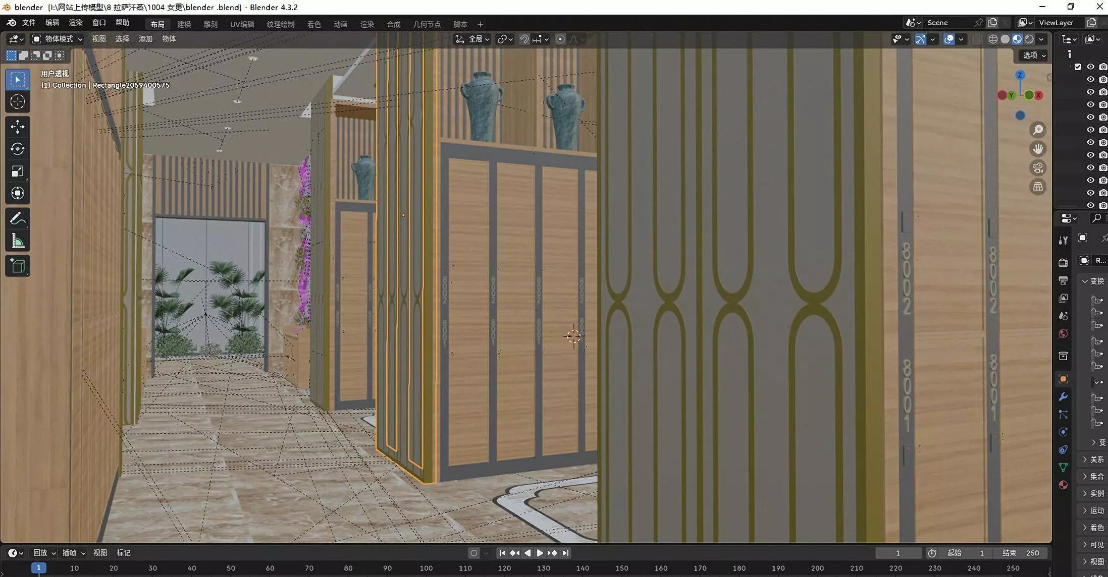 Locker room 3D model_7