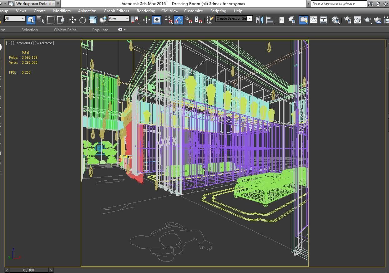Locker room 3D model_5