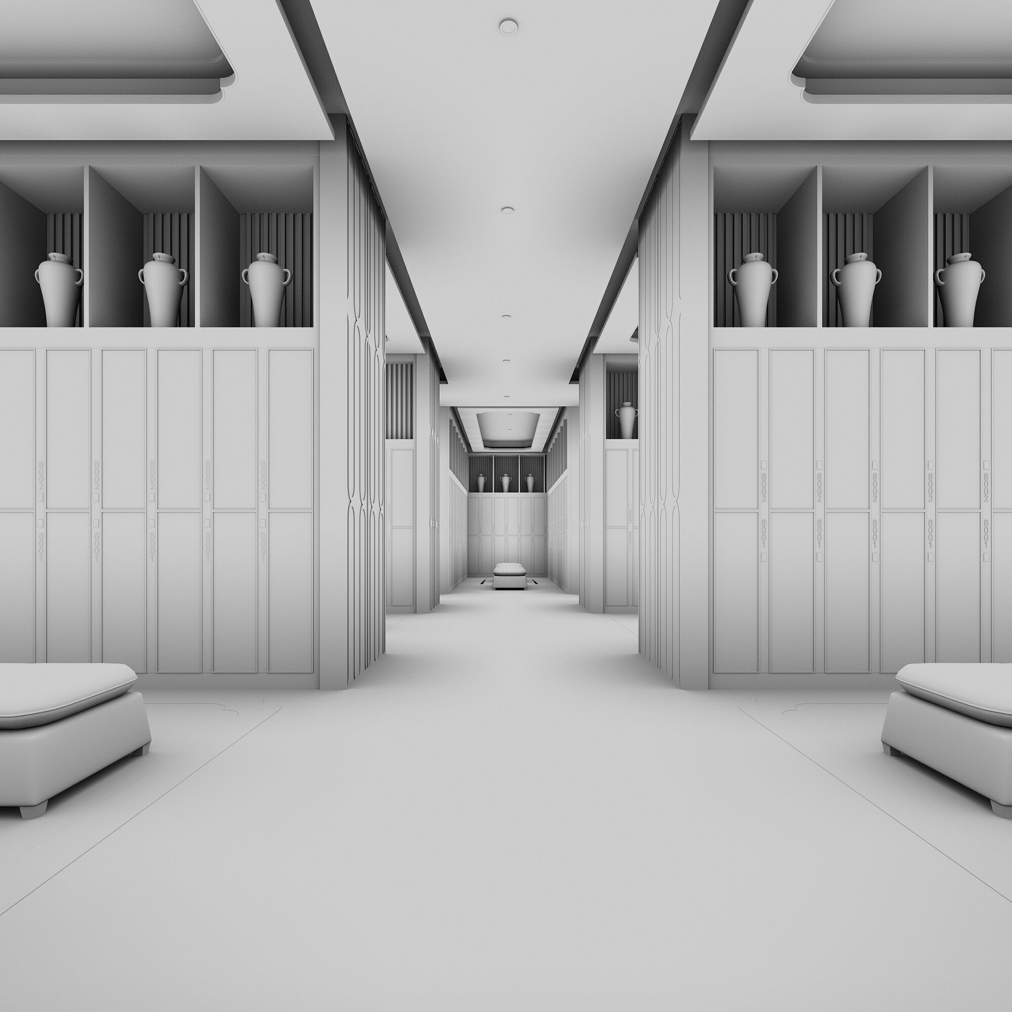 Locker room 3D model_9