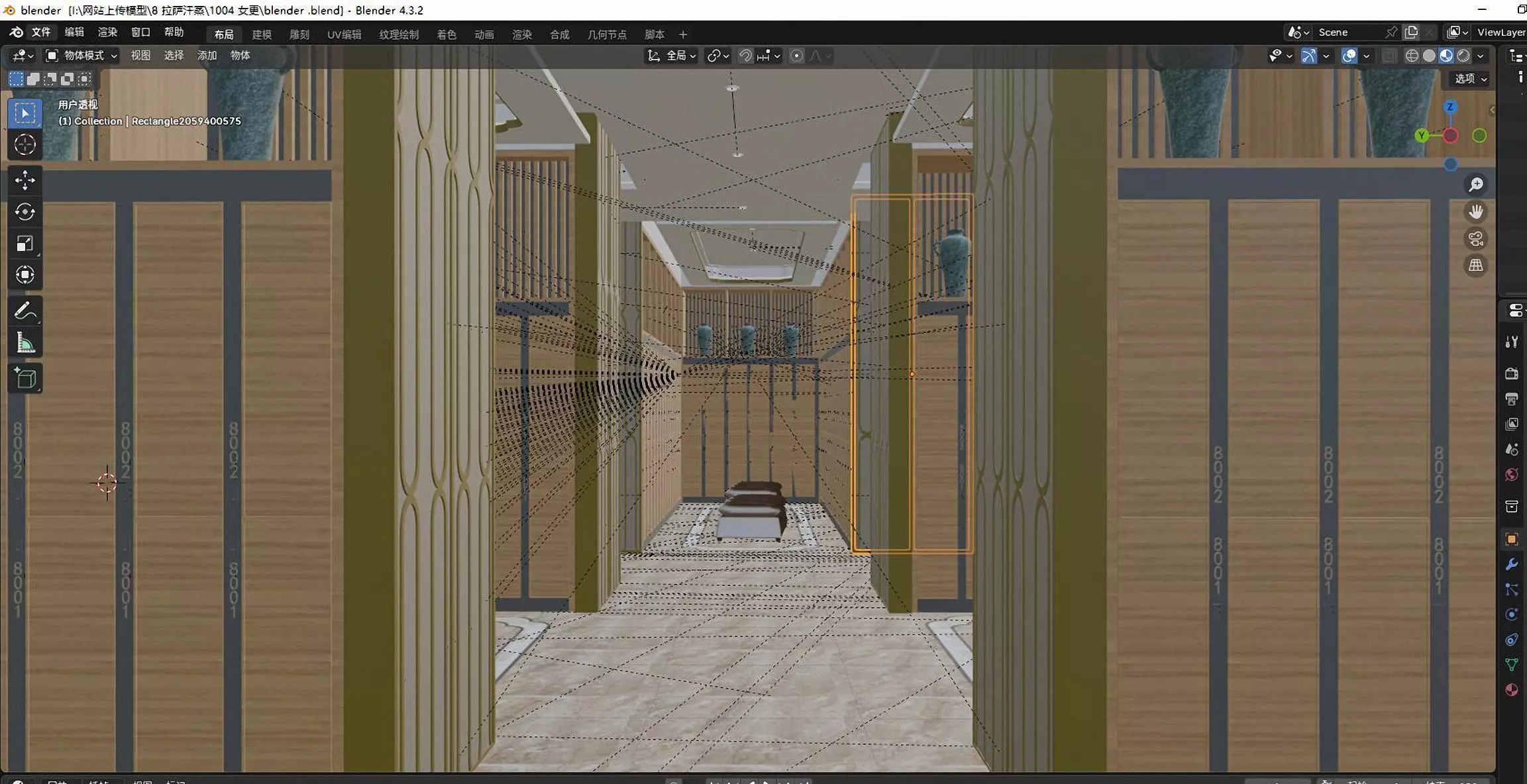Locker room 3D model_6