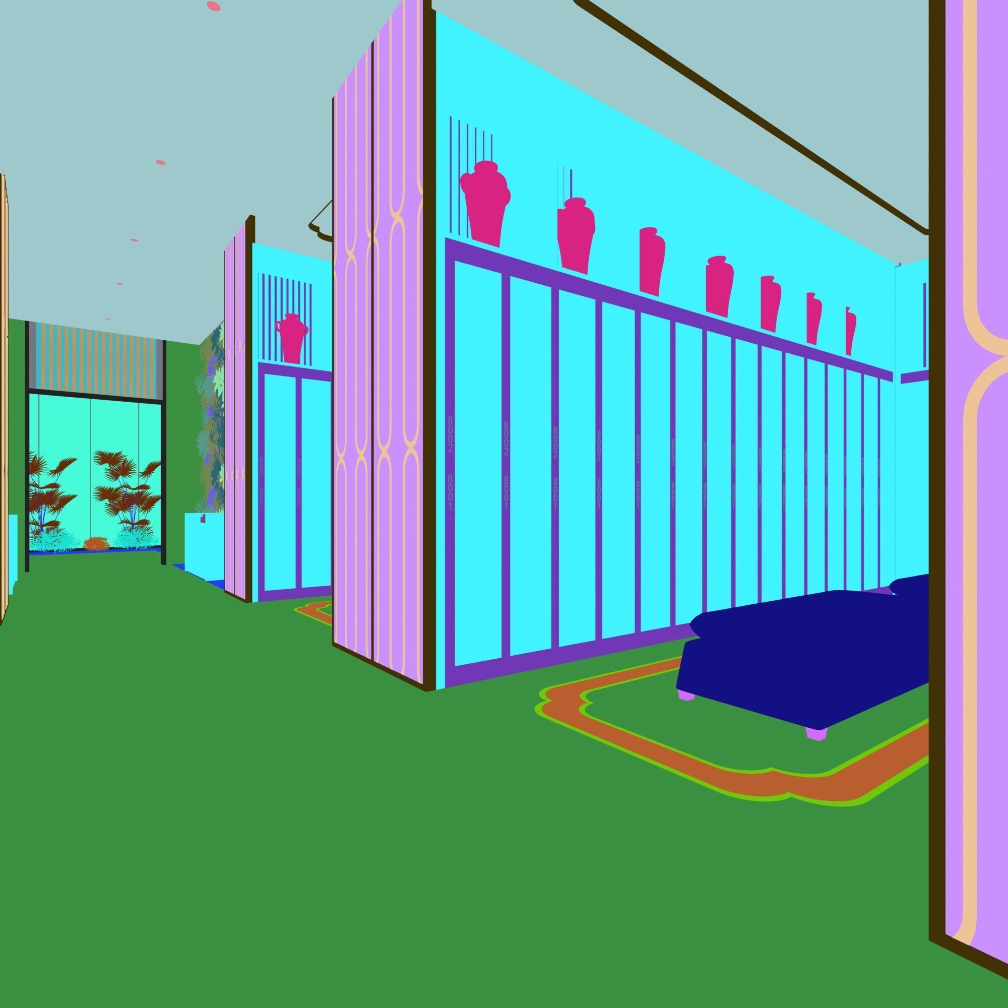 Locker room 3D model_10