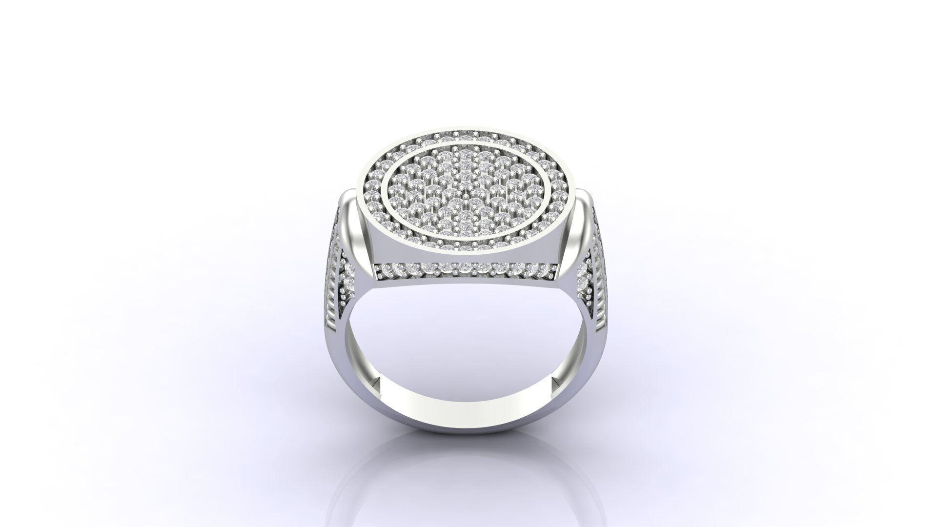 Print Ready STL 3DM  Gents Rings Diamond Men Ring  3D print model_1