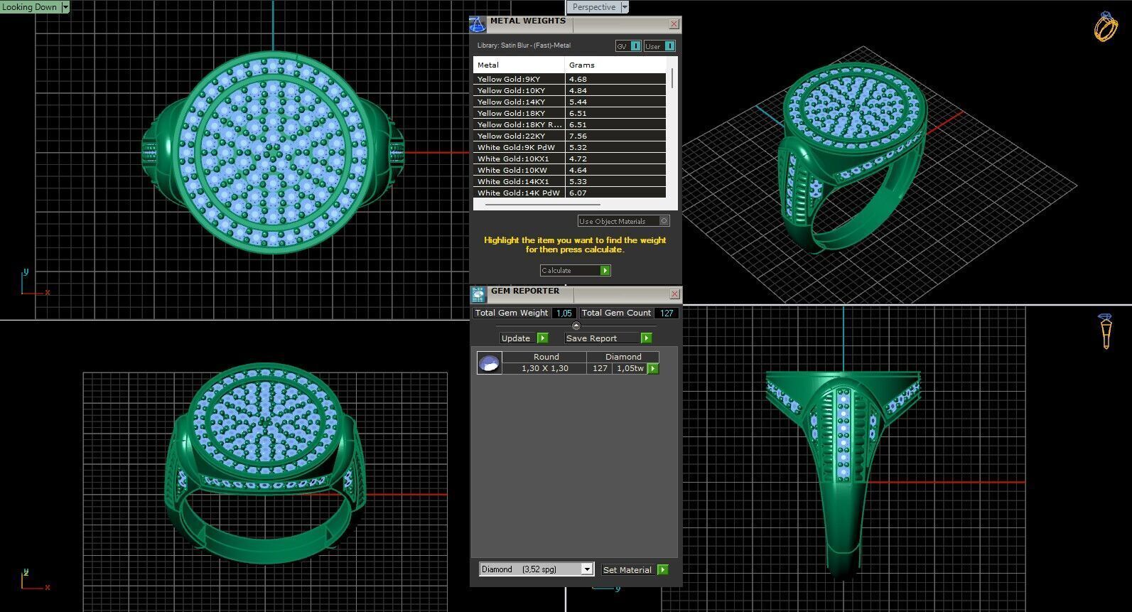 Print Ready STL 3DM  Gents Rings Diamond Men Ring  3D print model_6