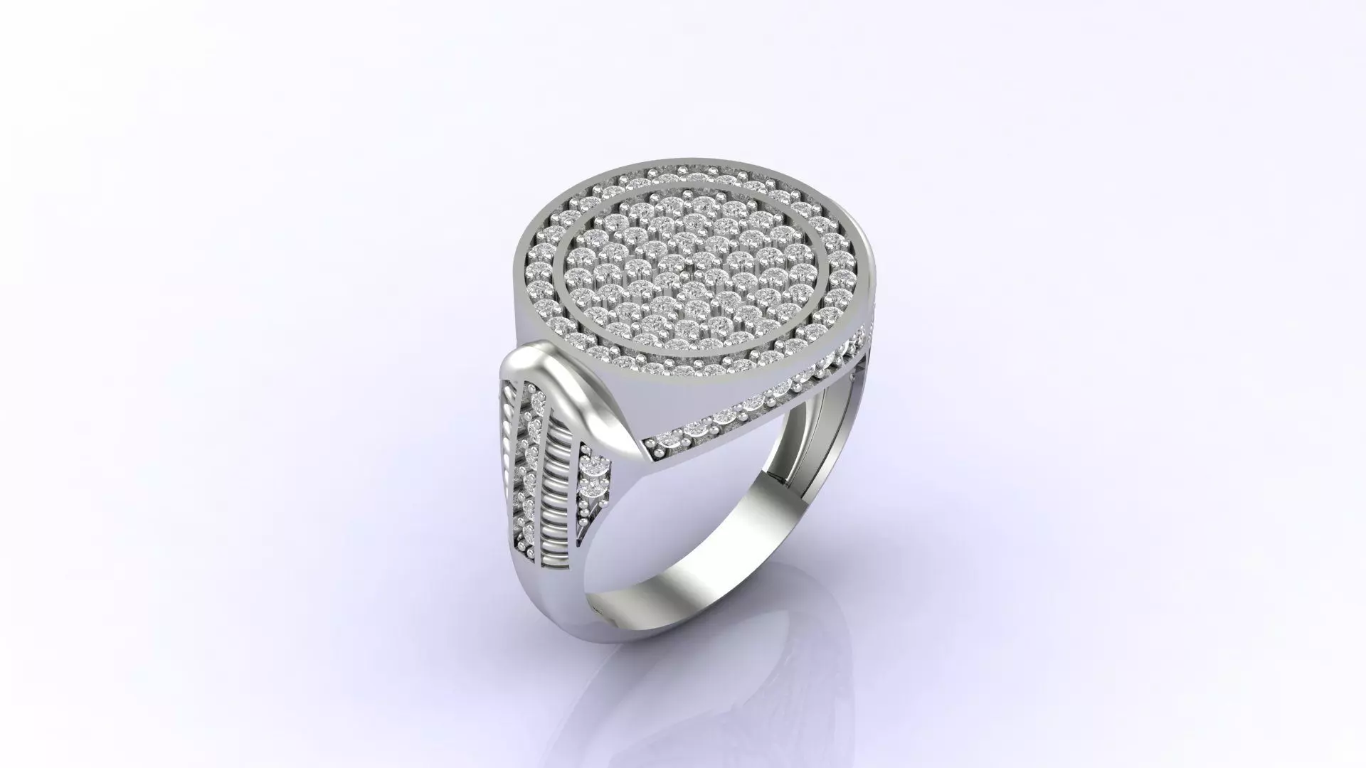 Print Ready STL 3DM  Gents Rings Diamond Men Ring  3D print model_0