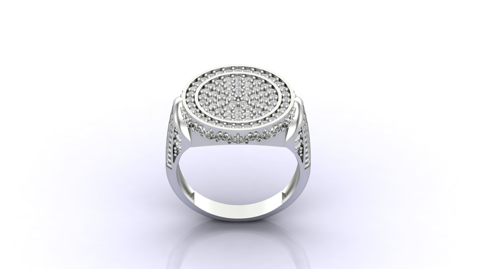 Print Ready STL 3DM  Gents Rings Diamond Men Ring  3D print model_1
