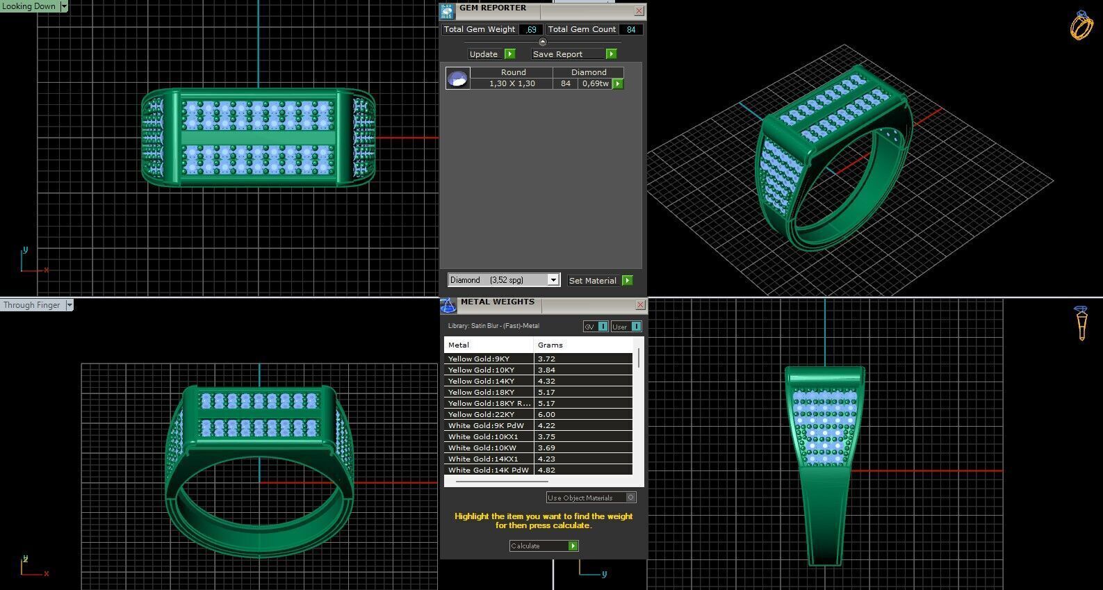 Print Ready STL 3DM Gents Rings Diamond Men Ring 3D print model_6