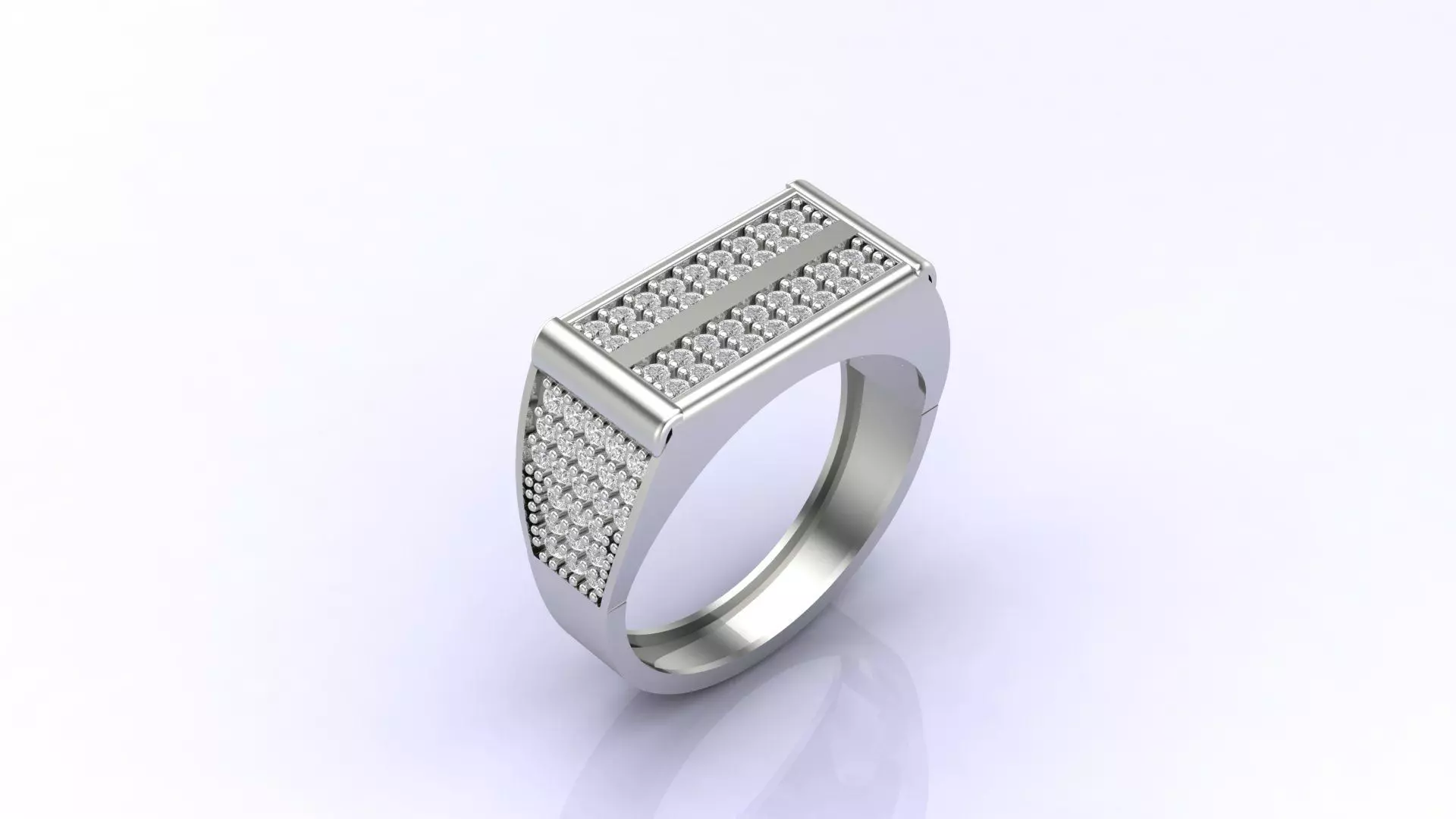 Print Ready STL 3DM Gents Rings Diamond Men Ring 3D print model_0