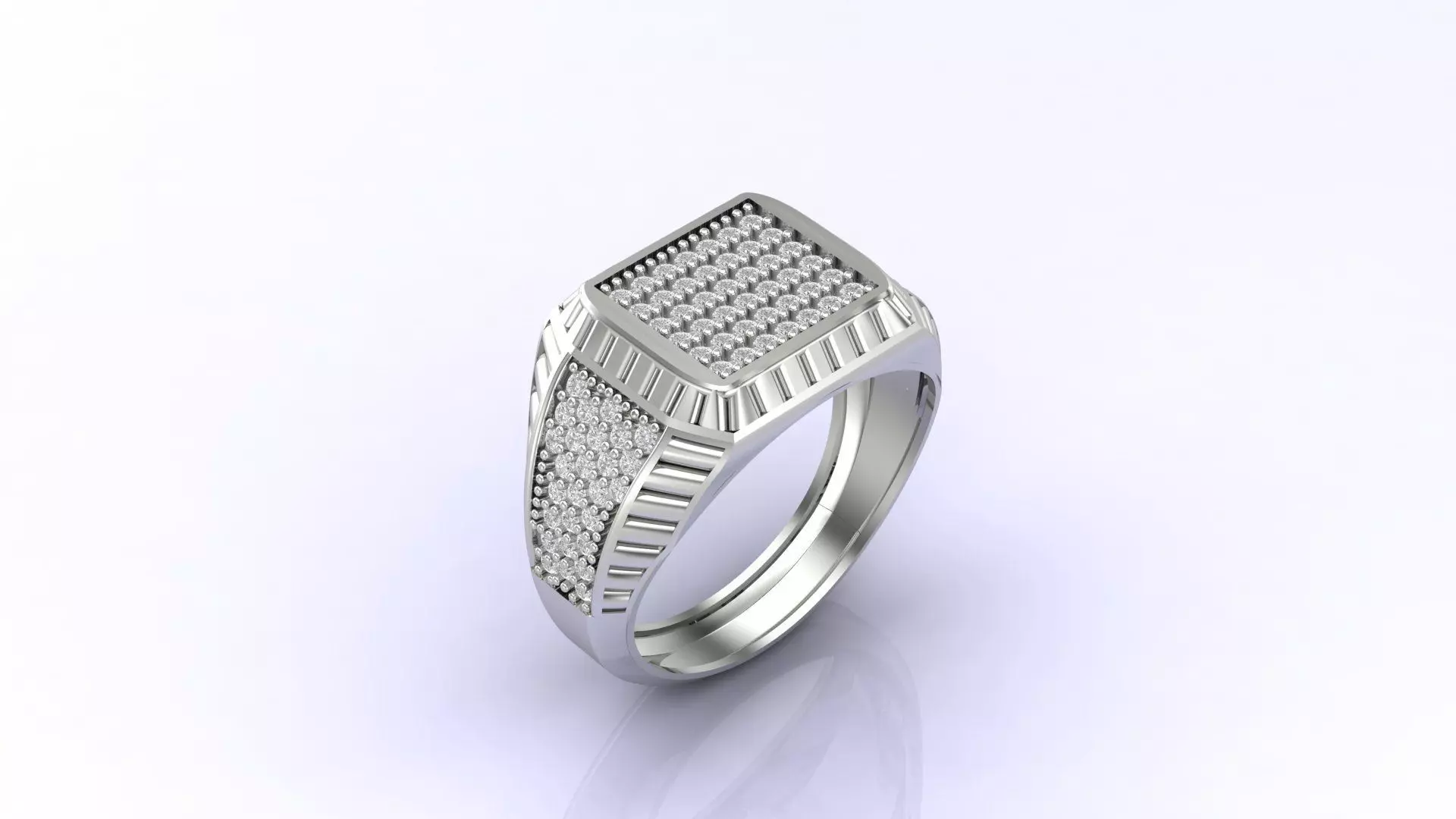 Print Ready STL 3DM Gents Rings Diamond Men Ring 3D print model_0