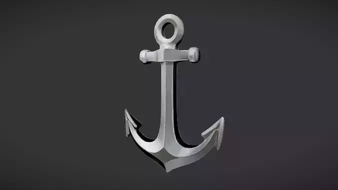 Metallic ship anchor