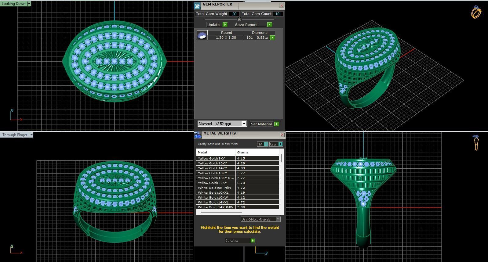 Print Ready STL 3DM  Gents Rings Diamond Men Ring  3D print model_6