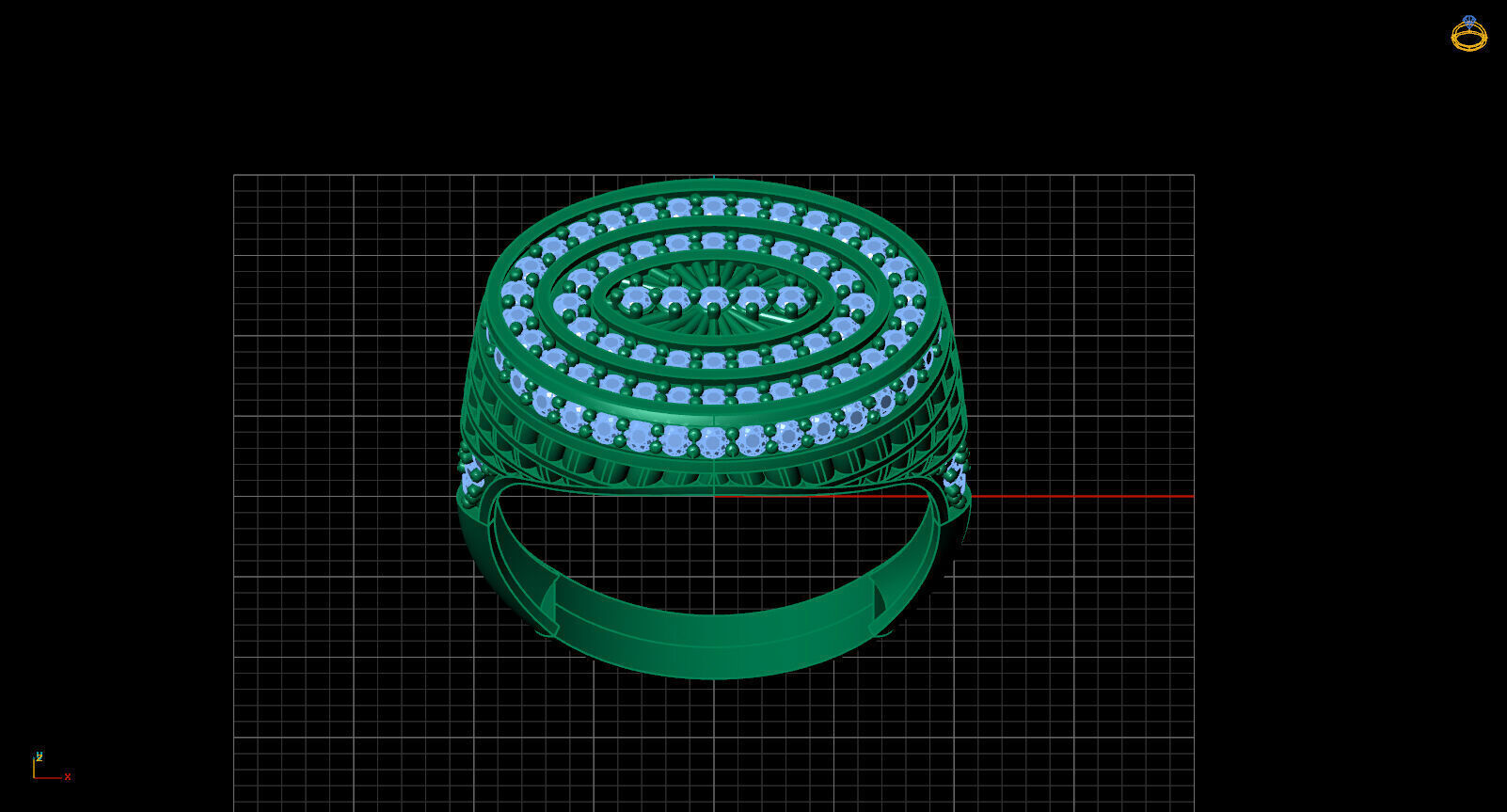 Print Ready STL 3DM  Gents Rings Diamond Men Ring  3D print model_3