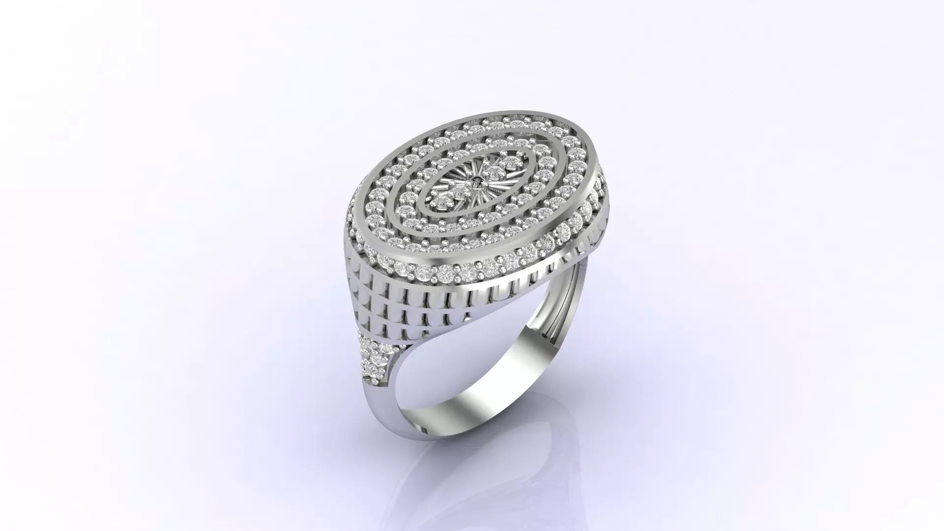 Print Ready STL 3DM  Gents Rings Diamond Men Ring  3D print model_0