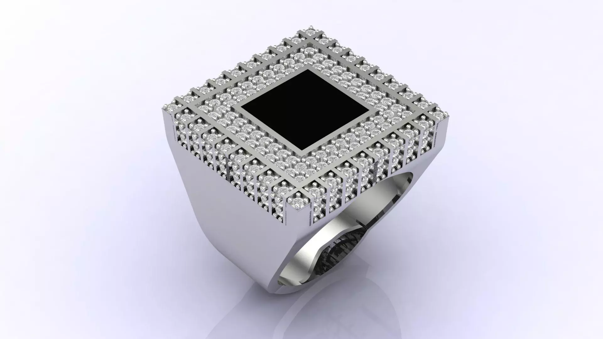 Print Ready STL 3DM Gents Rings Diamond Men Ring 3D print model_0