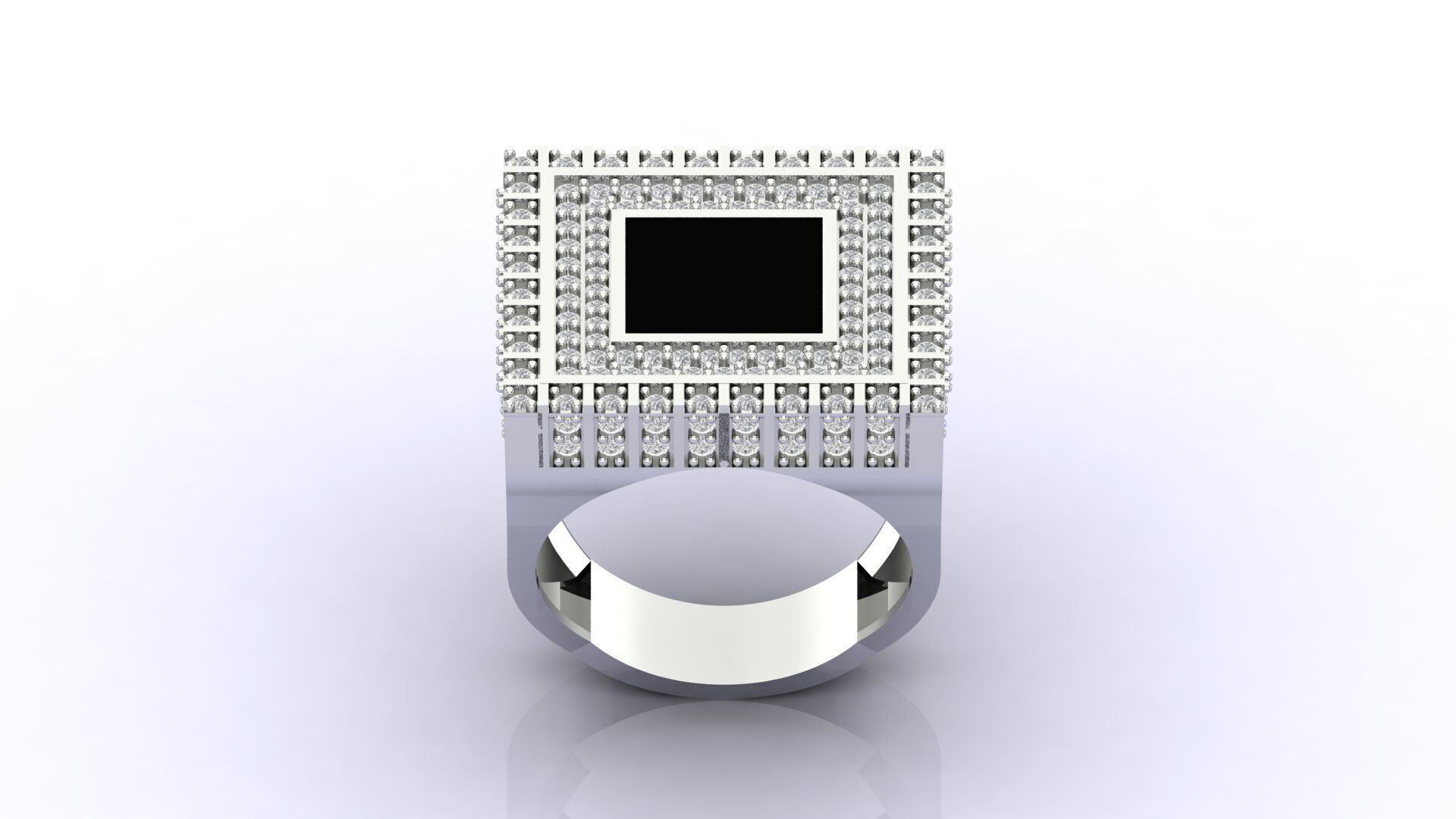 Print Ready STL 3DM Gents Rings Diamond Men Ring 3D print model_1