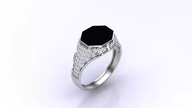 Print Ready STL 3DM  Gents Rings Diamond Men Ring  3D print model