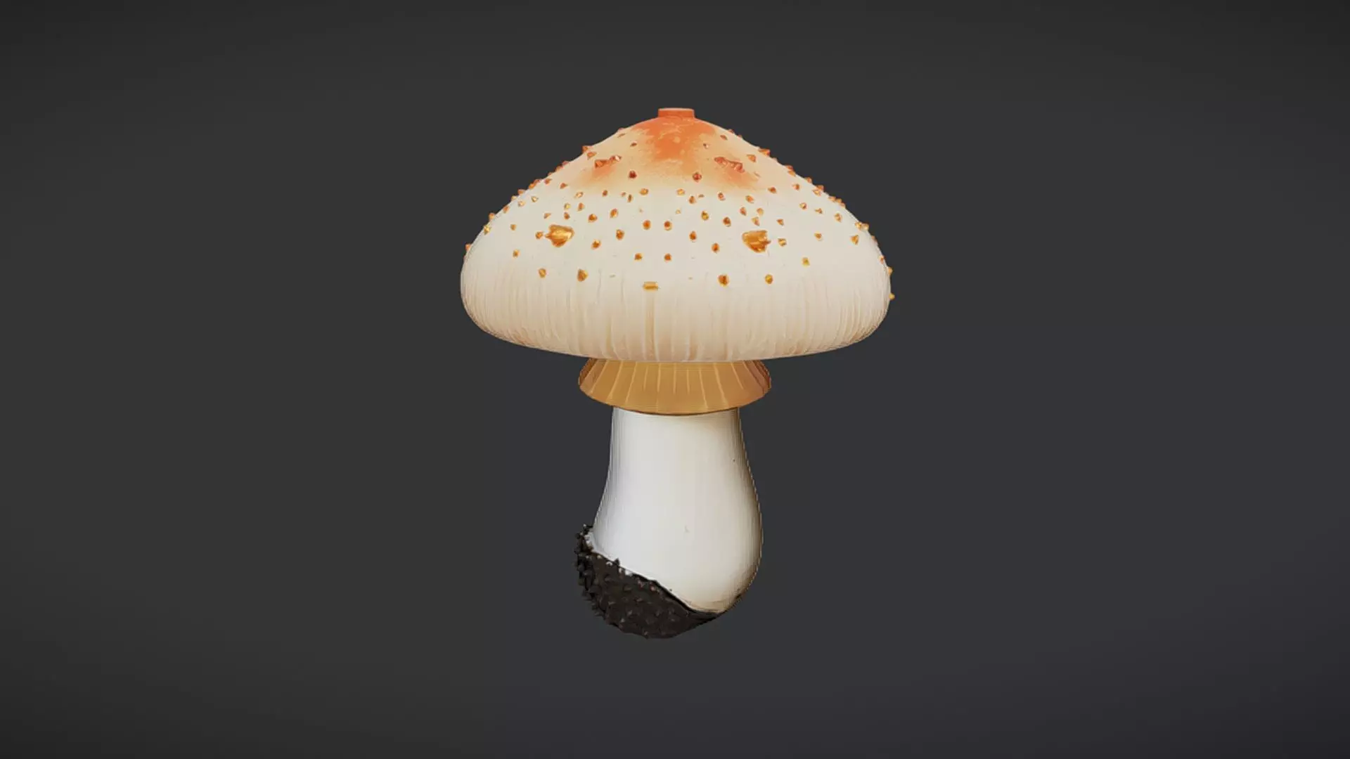 Amanita mushroom 3D model_0