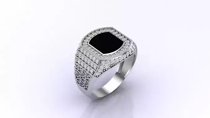 Print Ready STL 3DM  Gents Rings Diamond Men Ring  3D print model