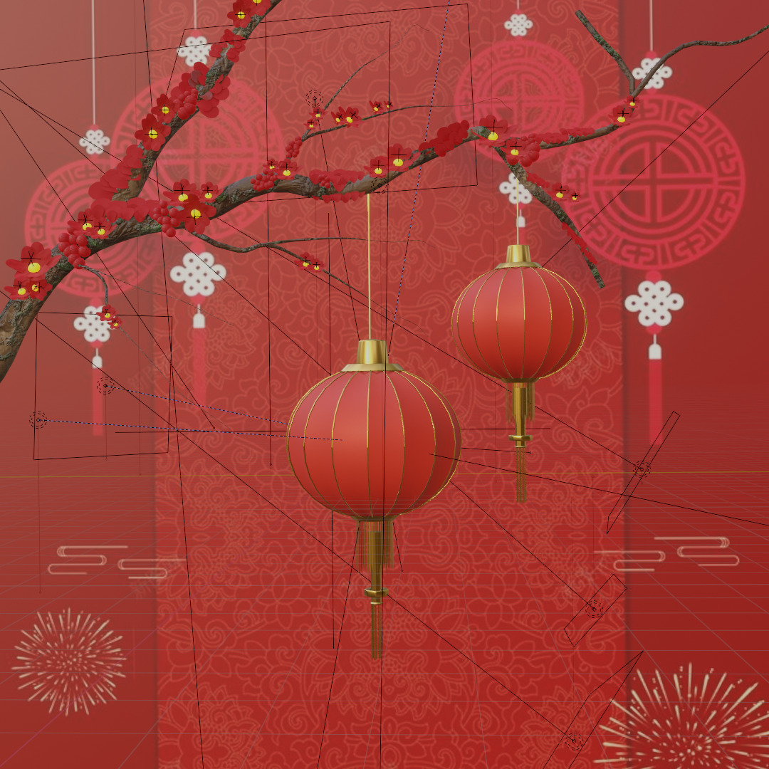 Chinese Lantern 3D Model 3D model_1