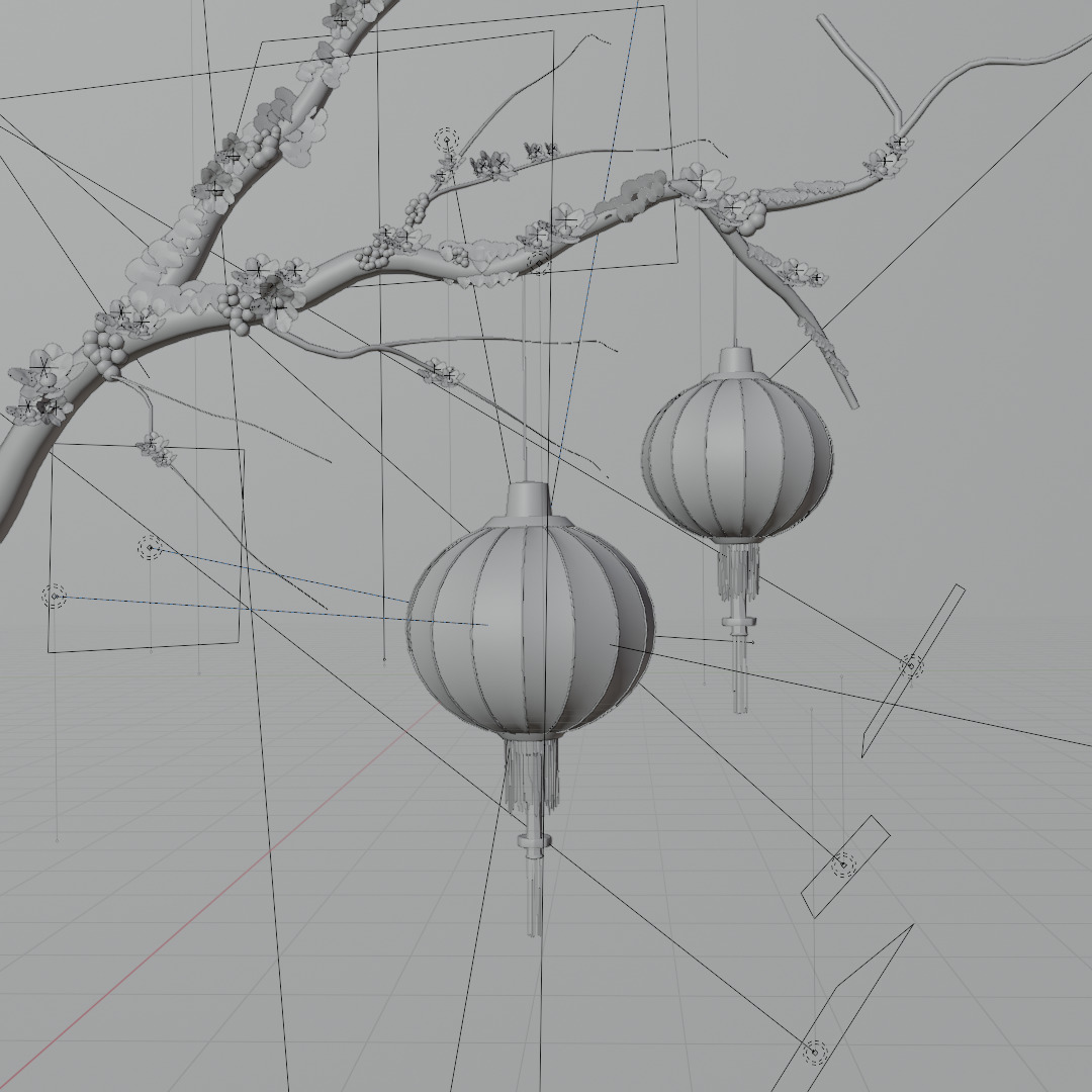 Chinese Lantern 3D Model 3D model_4