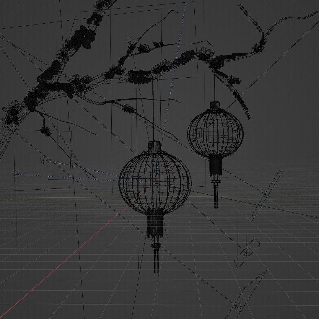 Chinese Lantern 3D Model 3D model_6