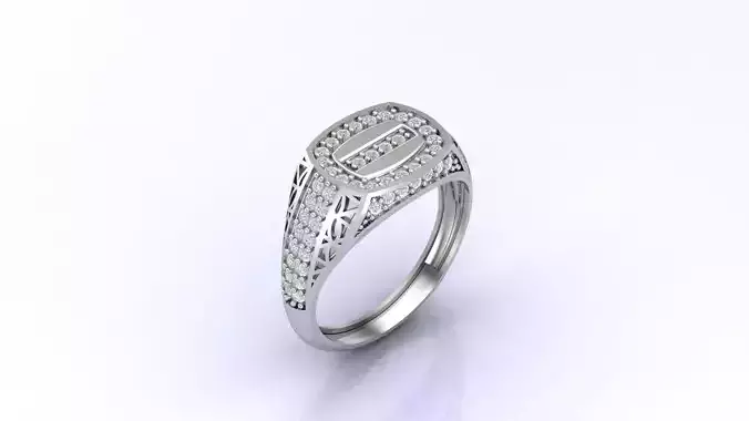 Print Ready STL 3DM  Gents Rings Diamond Men Ring 