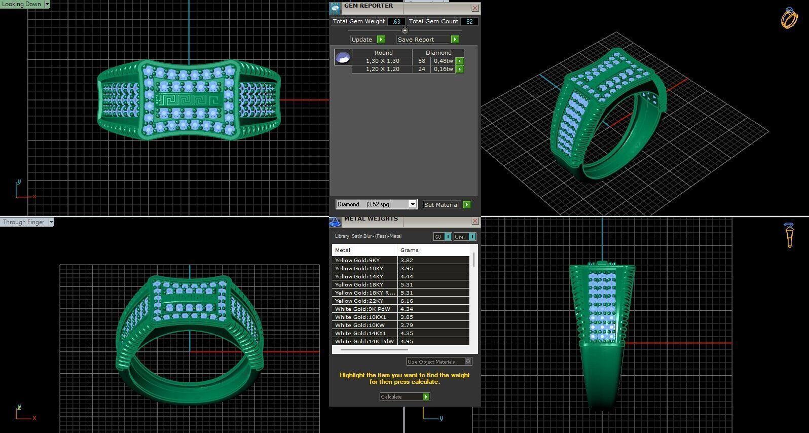 Print Ready STL 3DM Gents Rings Diamond Men Ring 3D print model_6