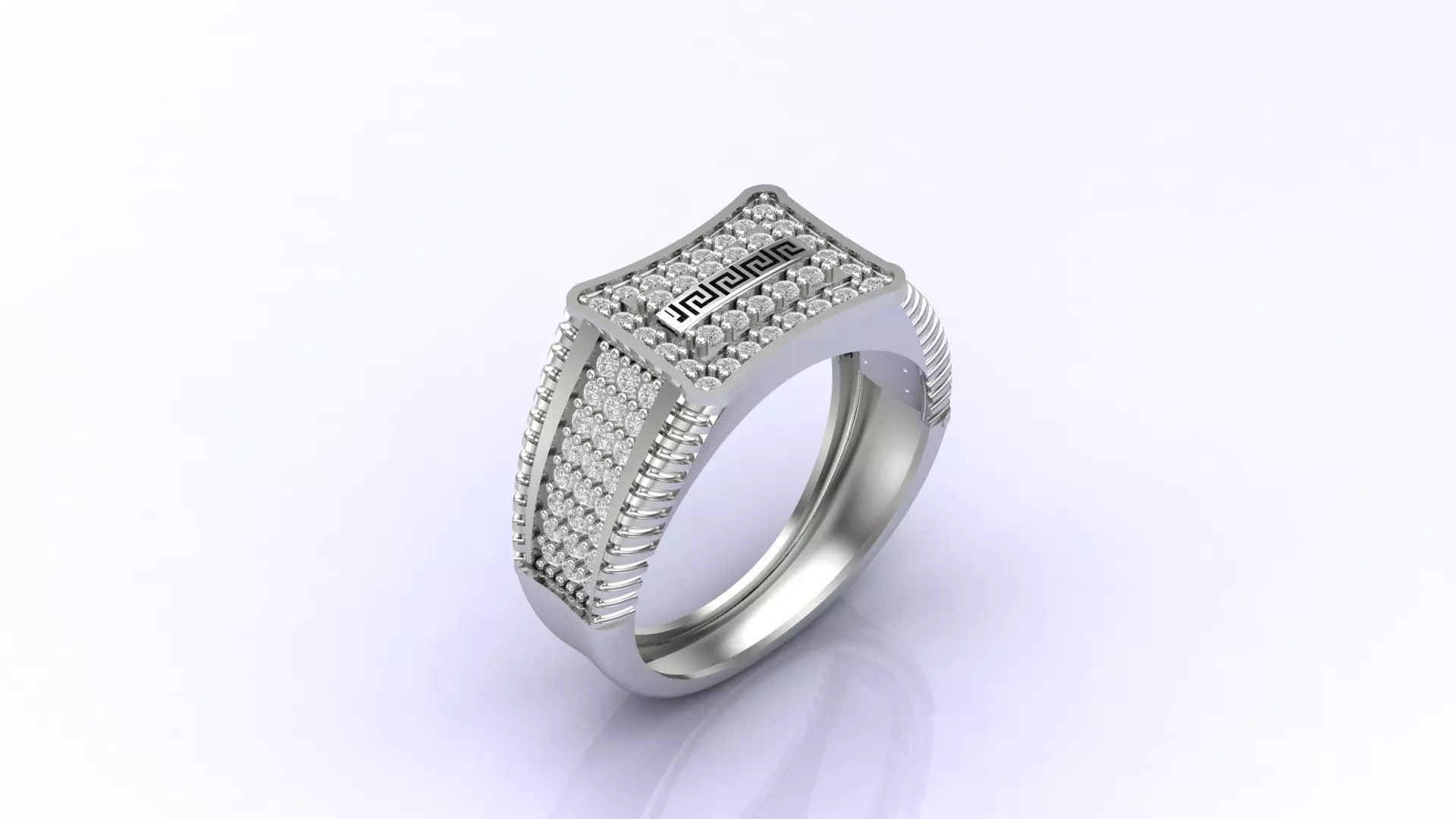 Print Ready STL 3DM Gents Rings Diamond Men Ring 3D print model_0