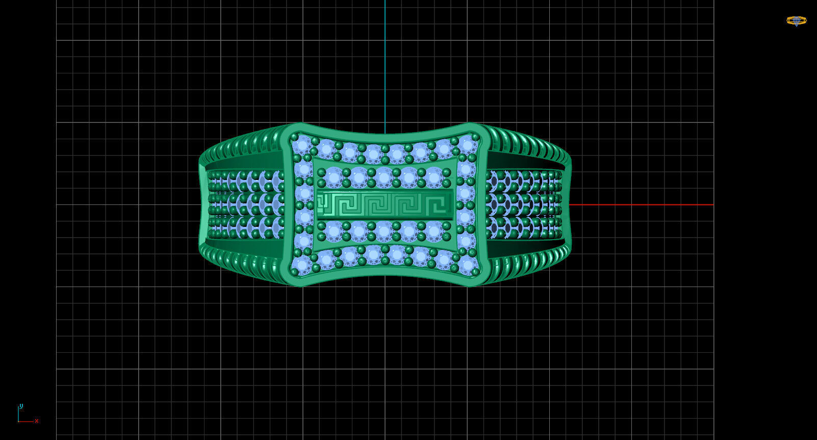 Print Ready STL 3DM Gents Rings Diamond Men Ring 3D print model_5