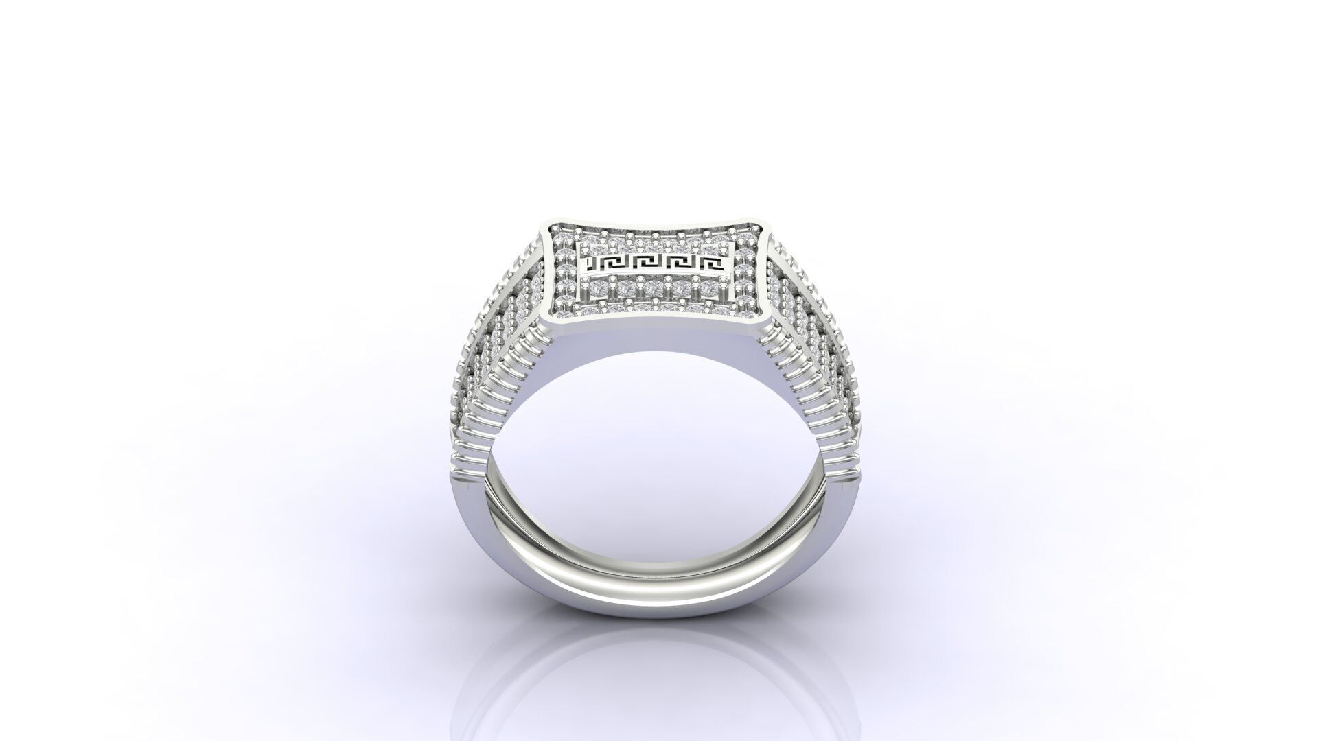 Print Ready STL 3DM Gents Rings Diamond Men Ring 3D print model_1