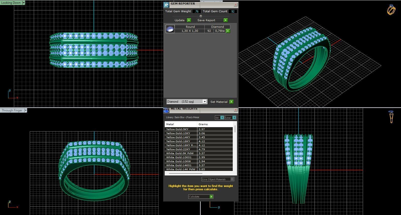 Print Ready STL 3DM Gents Rings Diamond Men Ring 3D print model_6