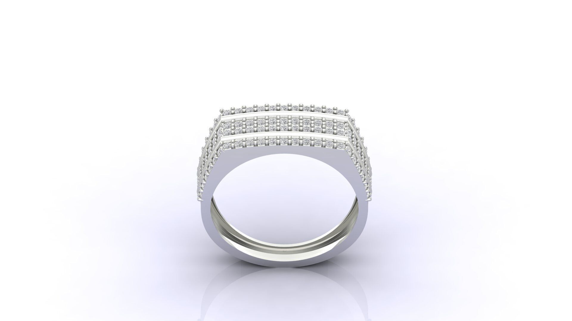 Print Ready STL 3DM Gents Rings Diamond Men Ring 3D print model_1