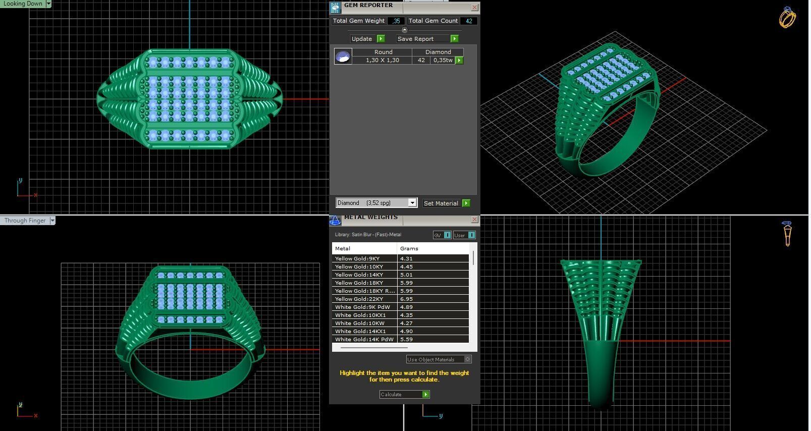 Print Ready STL 3DM Gents Rings Diamond Men Ring 3D print model_6