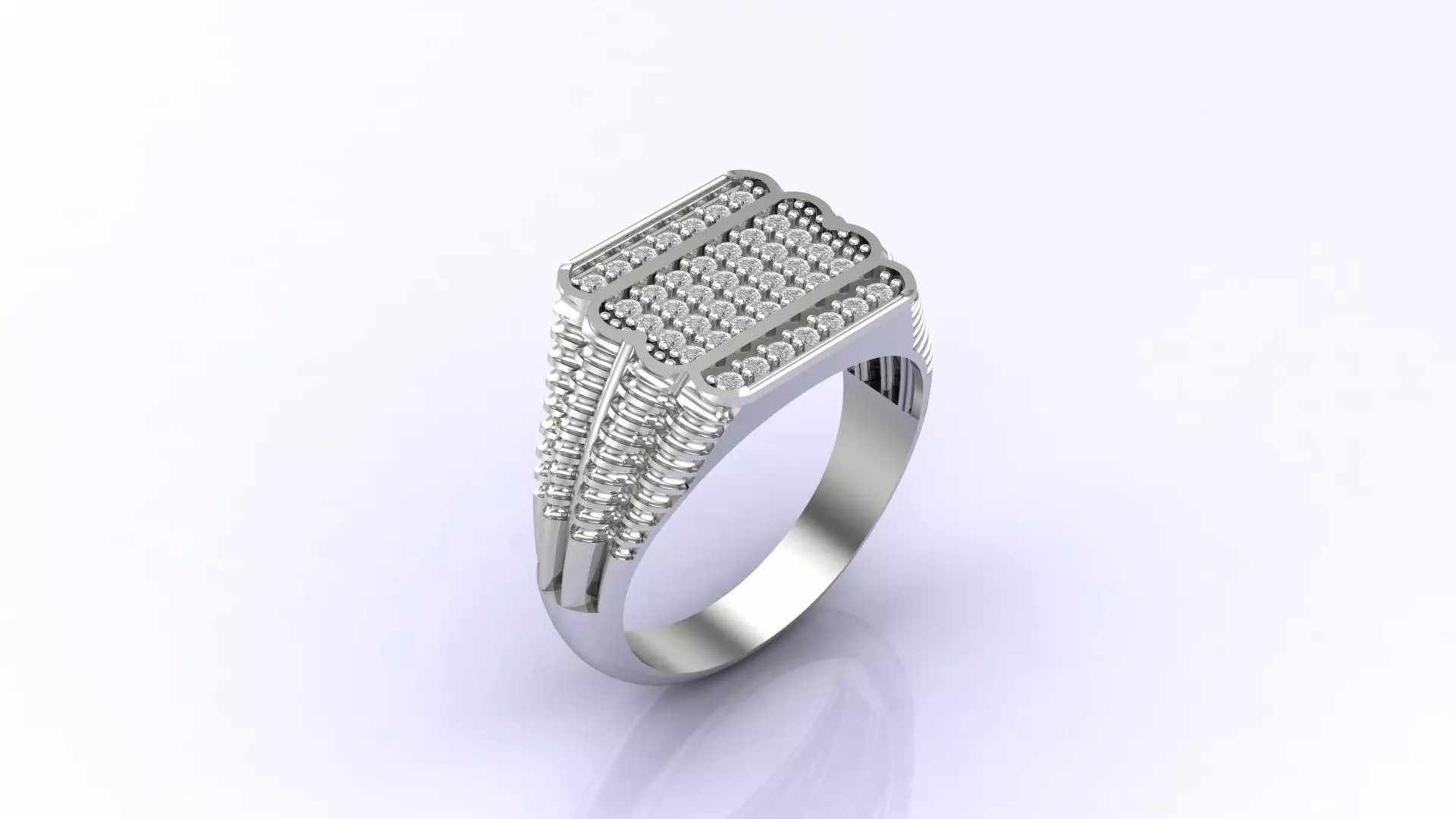 Print Ready STL 3DM Gents Rings Diamond Men Ring 3D print model_0