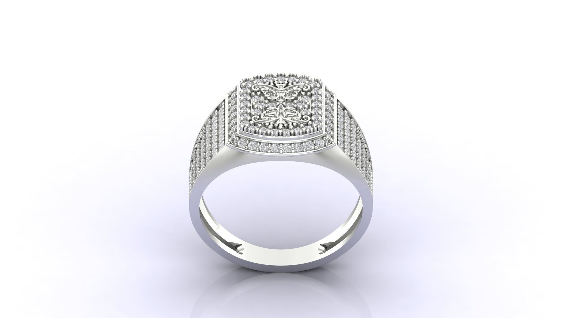 Print Ready STL 3DM Gents Rings Diamond Men Ring 3D print model_1