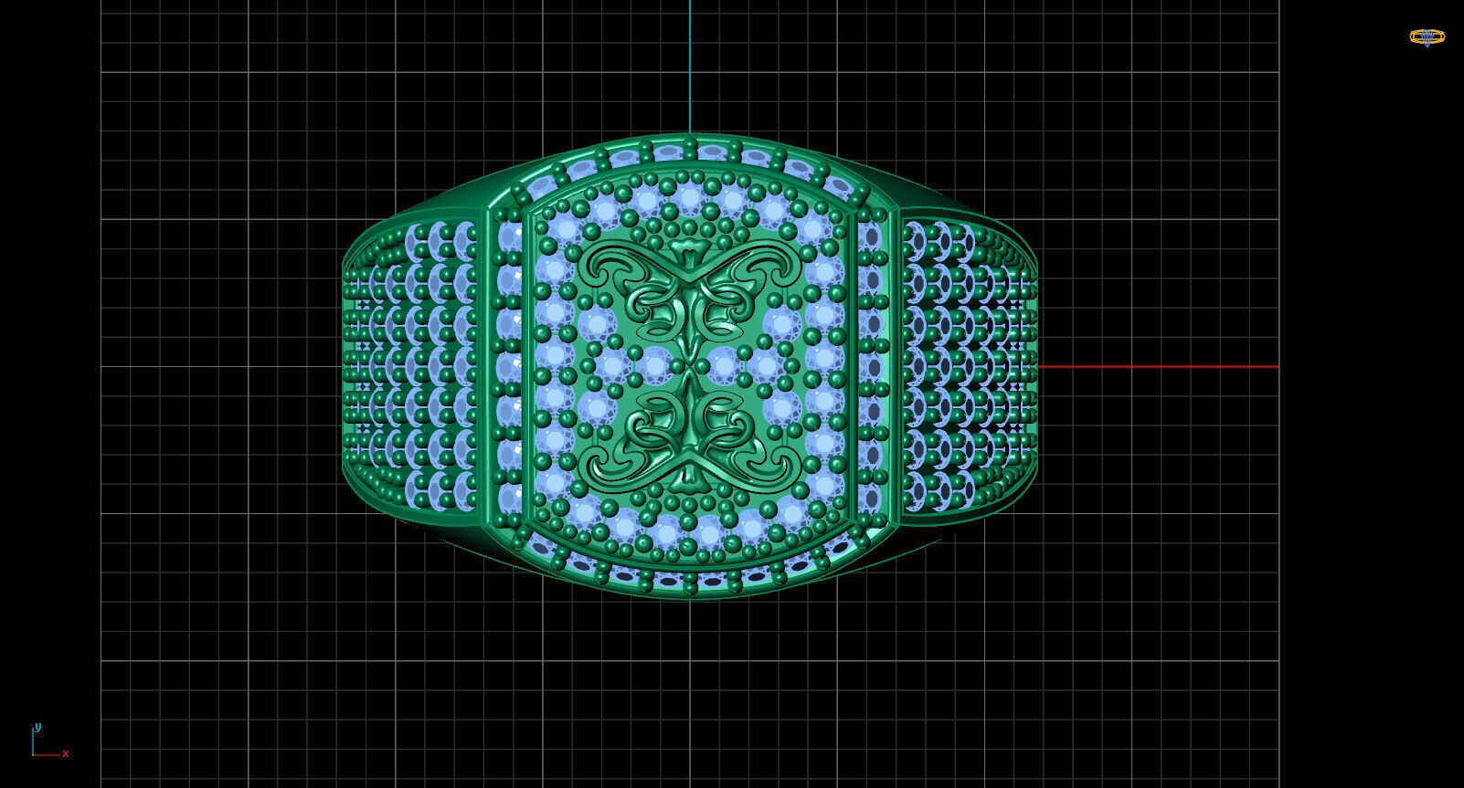 Print Ready STL 3DM Gents Rings Diamond Men Ring 3D print model_5