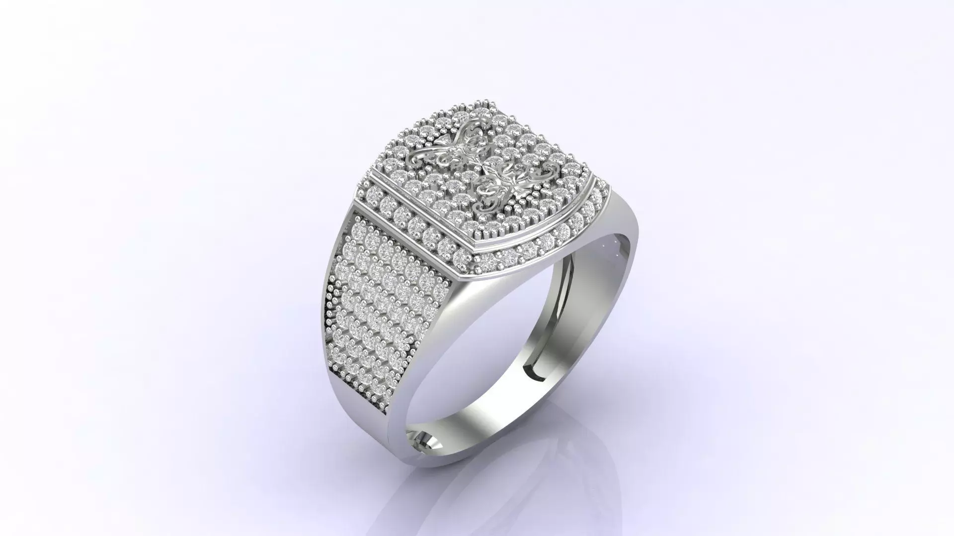 Print Ready STL 3DM Gents Rings Diamond Men Ring 3D print model_0