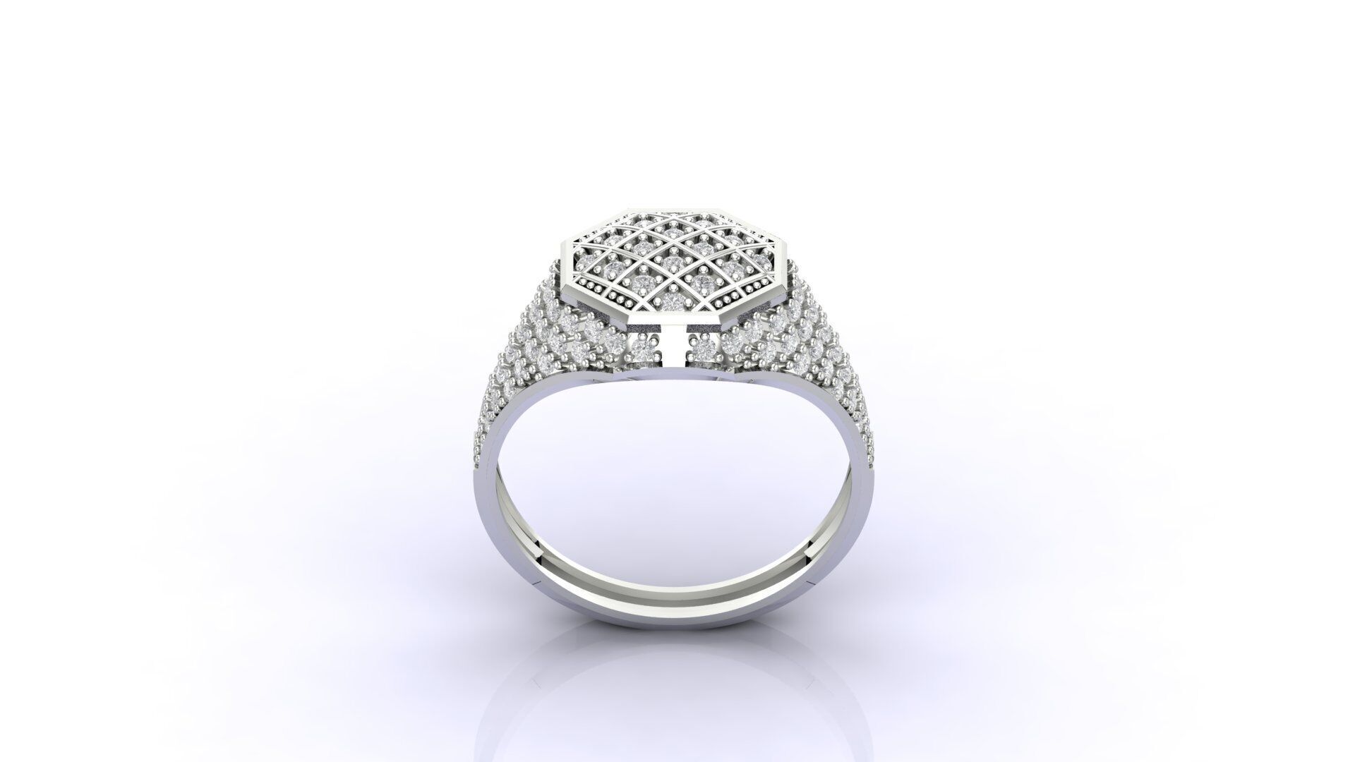 Print Ready STL 3DM  Gents Rings Diamond Men Ring  3D print model_1