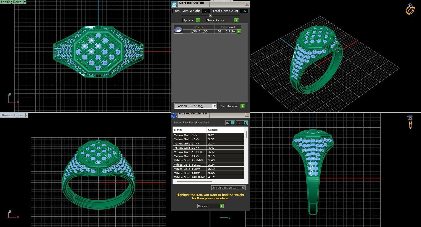 Print Ready STL 3DM  Gents Rings Diamond Men Ring  3D print model_6