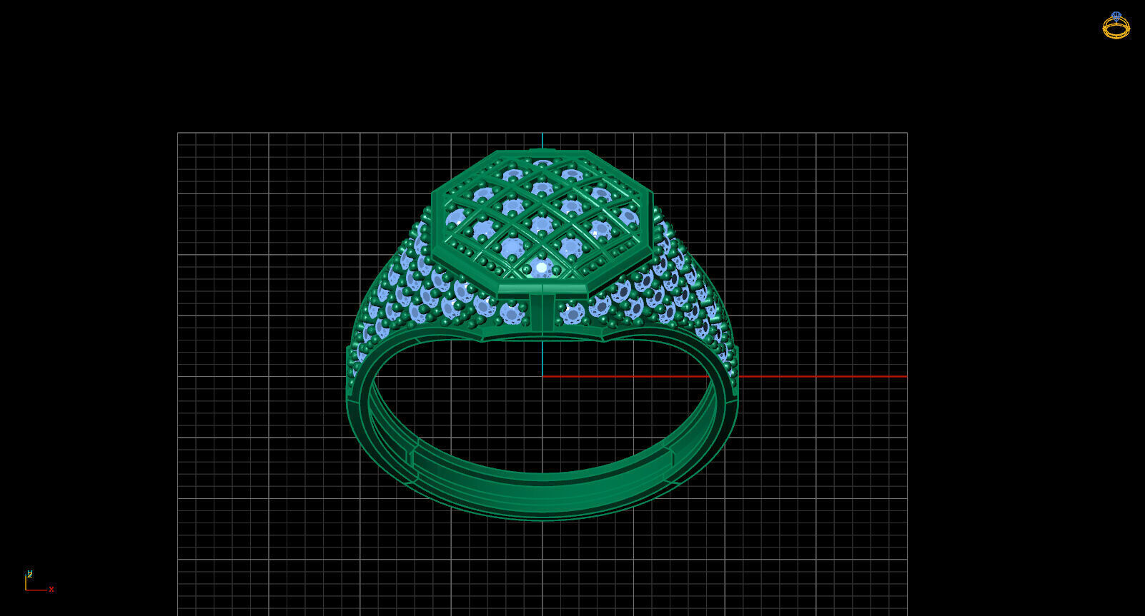 Print Ready STL 3DM  Gents Rings Diamond Men Ring  3D print model_3