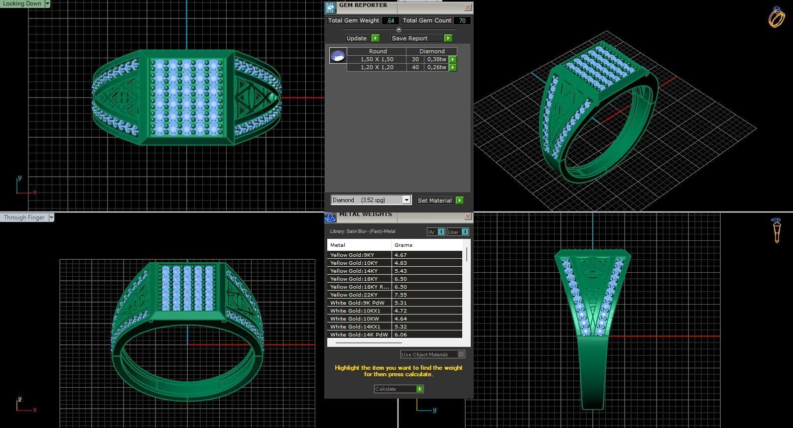 Print Ready STL 3DM  Gents Rings Diamond Men Ring  3D print model_6