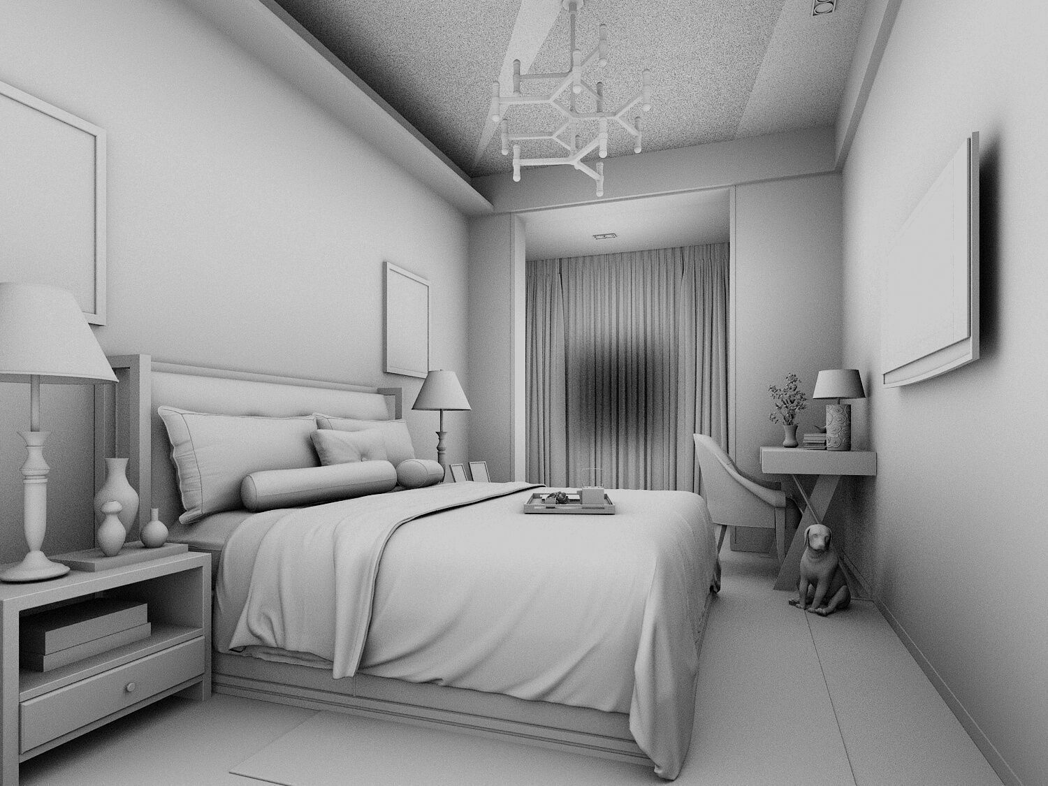 Bedroom 3D model_5